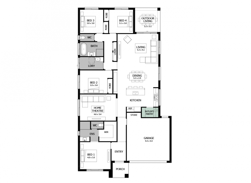 Rumba 24- Option 5- Butlers pantry- RHS