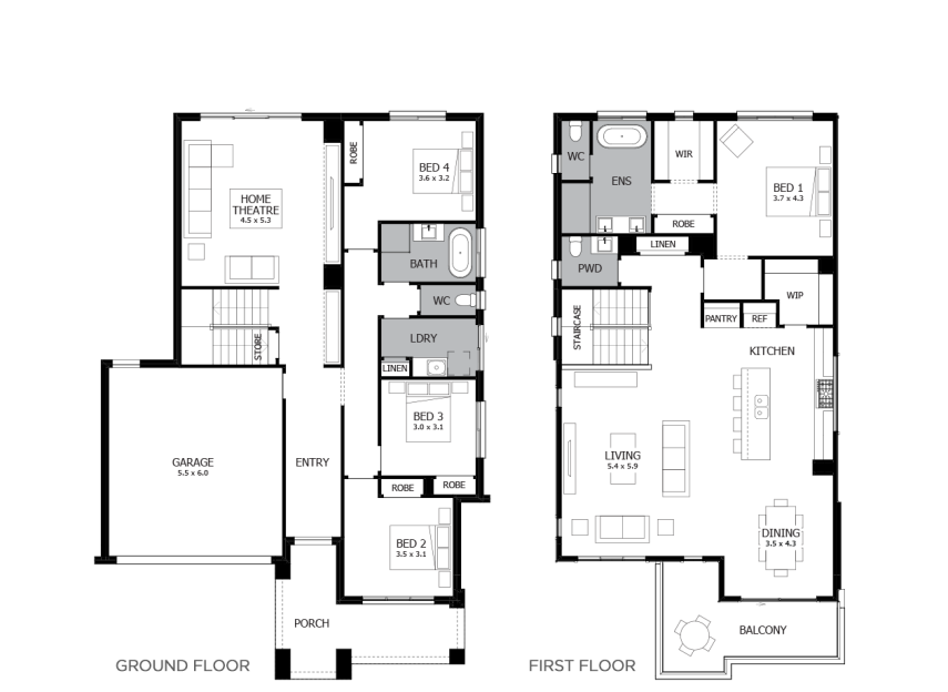 Seabreeze Double Y House Design, Reverse Living House Plans