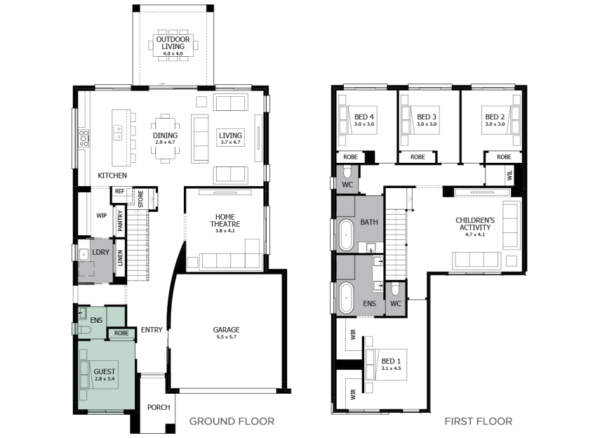 Enigma 32- Option 2- Guest Bedroom RHS