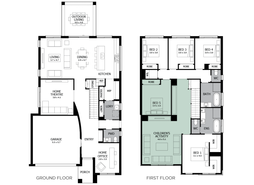 Enigma 32- Option 6- Build Over Garage- LHS