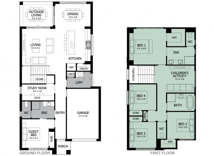 Lido 26- Option 2- Master Suite to rear- RHS