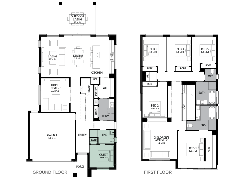 Enigma 35- Option 2- Guest Bedroom- LHS