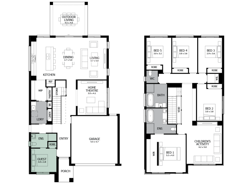 Enigma 35- Option 2- Guest bedroom- RHS