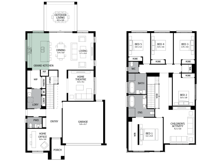 Enima 35- Option 8- Grand Kitchen- RHS