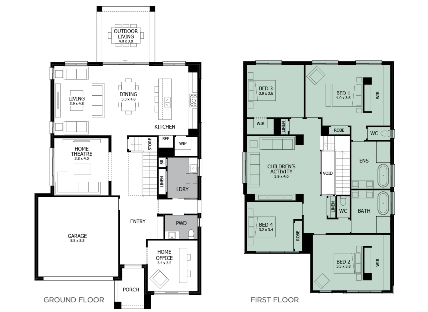Enigma 36- Option 13-  Bed 1 to rear- LHS