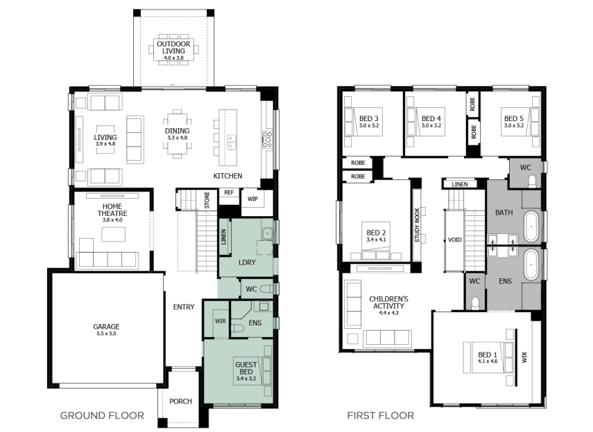 Enigma 36- Option 2- Ground Floor Guest Bedroom- LHS