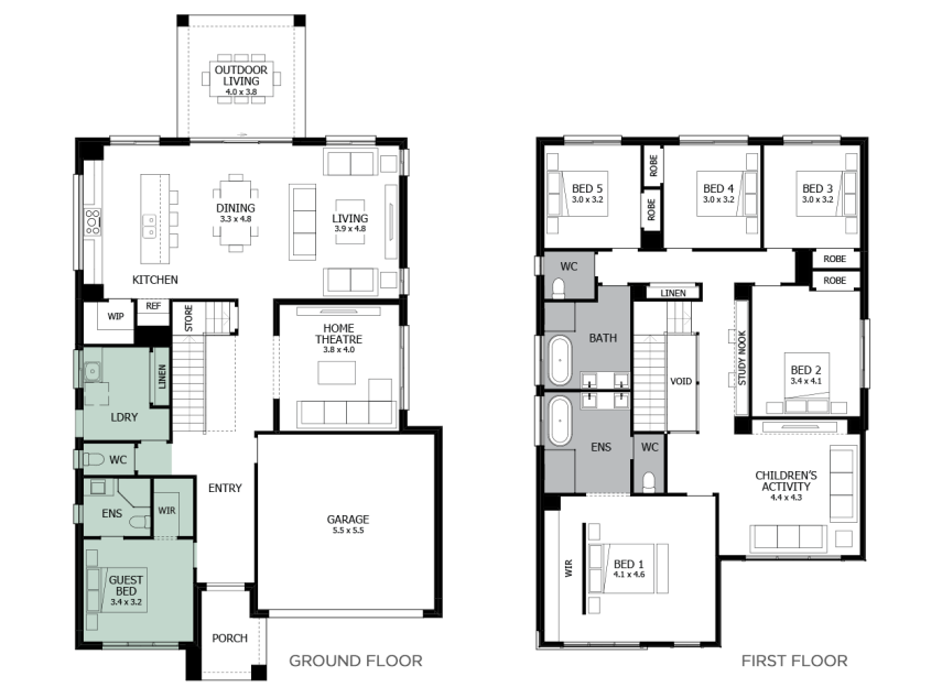 Enigma 36- Option 2- Ground Floor Guest Bedroom- RHS