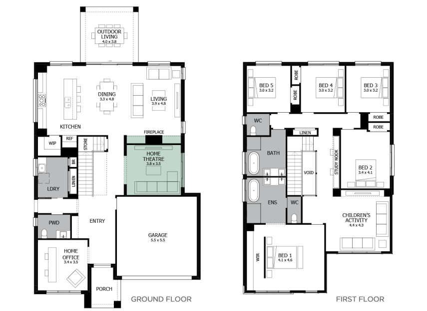 Enigma 36- Option 5- Fireplace and Shelving provision- RHS