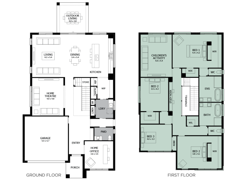 Enigma 41- Option 12 Bed 1 to rear- LHS