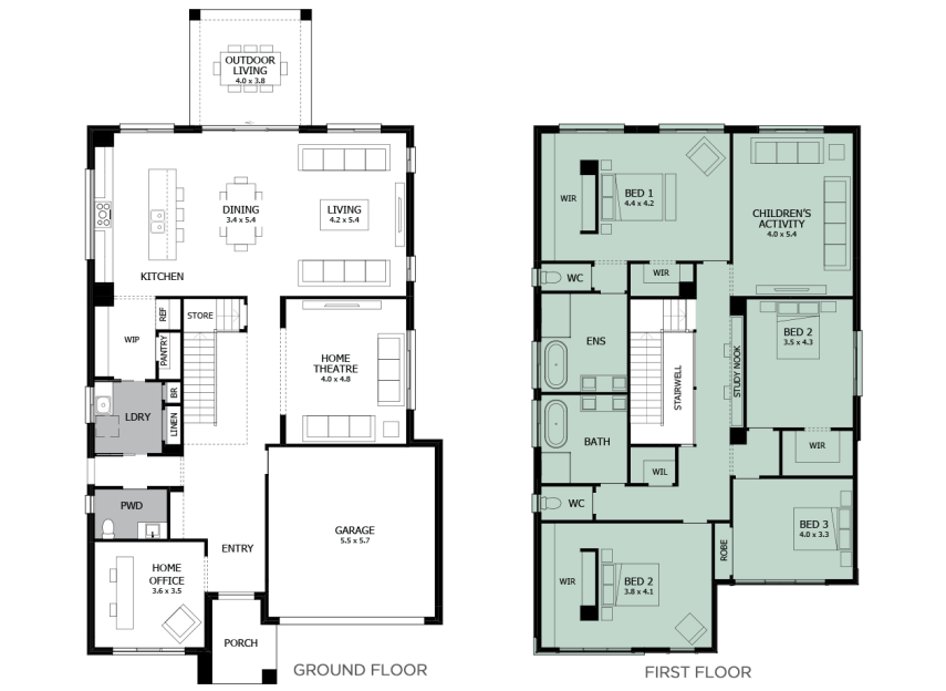 Enigma 41- Option 12 Bed 1 to rear- RHS