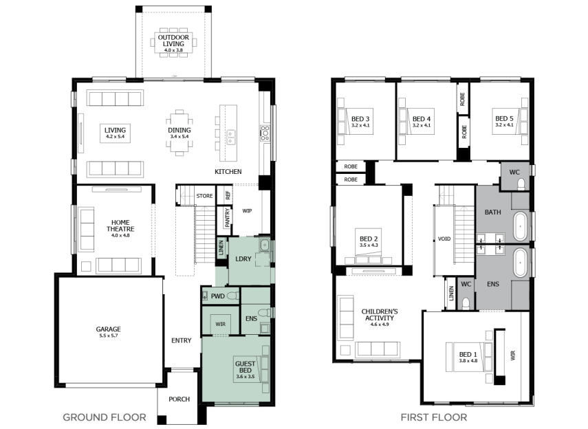 Enigma 41- option 2- Guest Bedroom- LHS