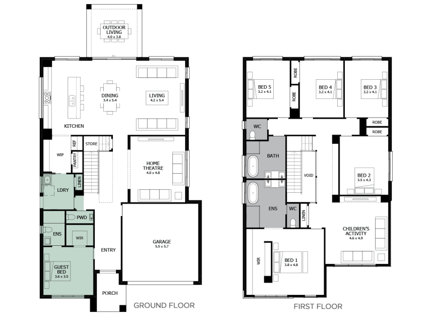 Enigma 41- Option 2- Guest Bedroom- RHS