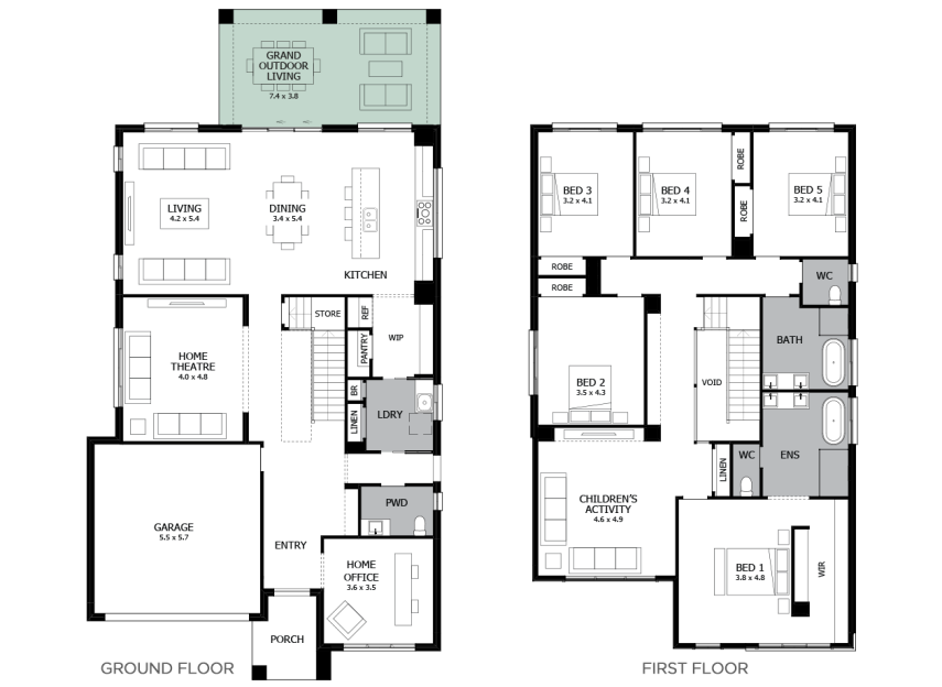 Enigma 41- Option 9a- Grand Outdoor Living- flat roof- LHS