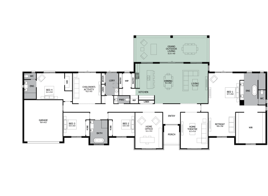 Barrington-46-Option-11-Cathedral-Ceiling-to-Living-and-outdoor-living-LHS
