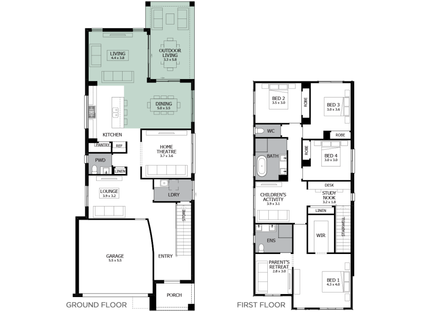 eclipse 32- option 2B- grand outdoor living-rear flip-LHS