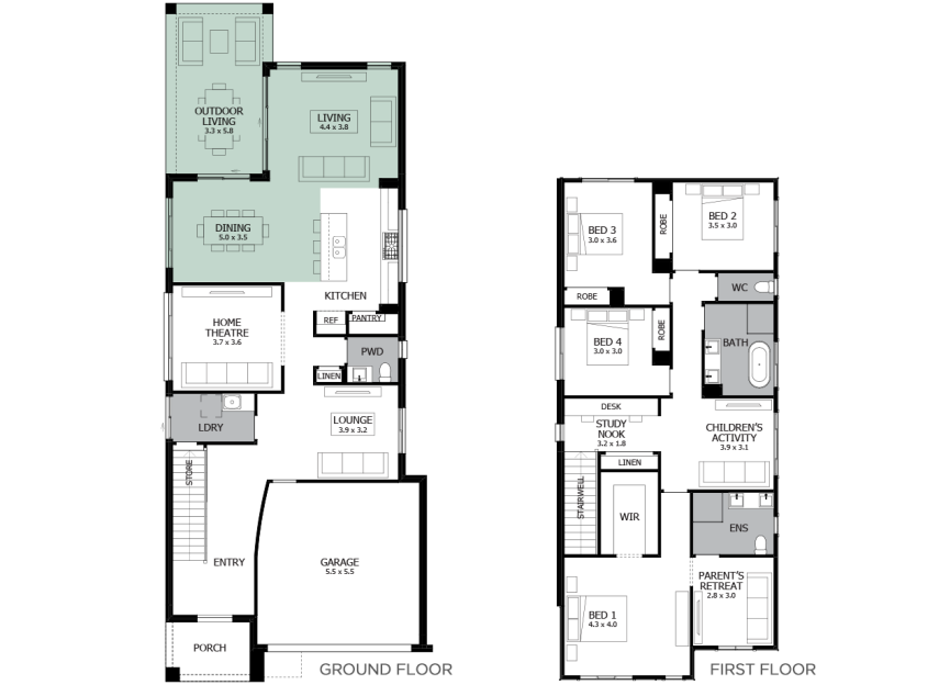 eclipse 32- option 2B- grand outdoor living-rear flip-RHS