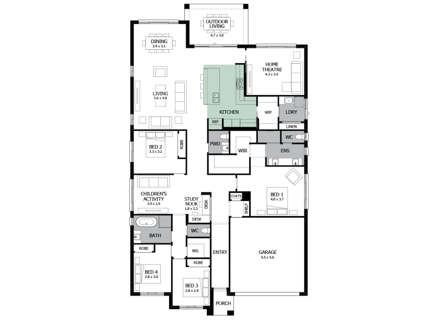 Oasis-30-option-5-Upgraded-Kitchen-RHS