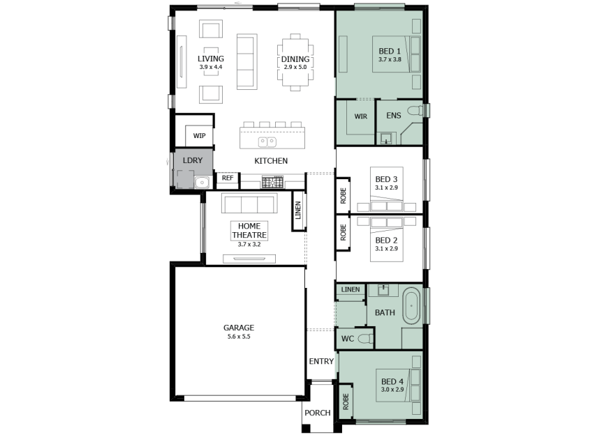 shuffle-20-option-1-Bed-1-&-Bed-4-flip-LHS