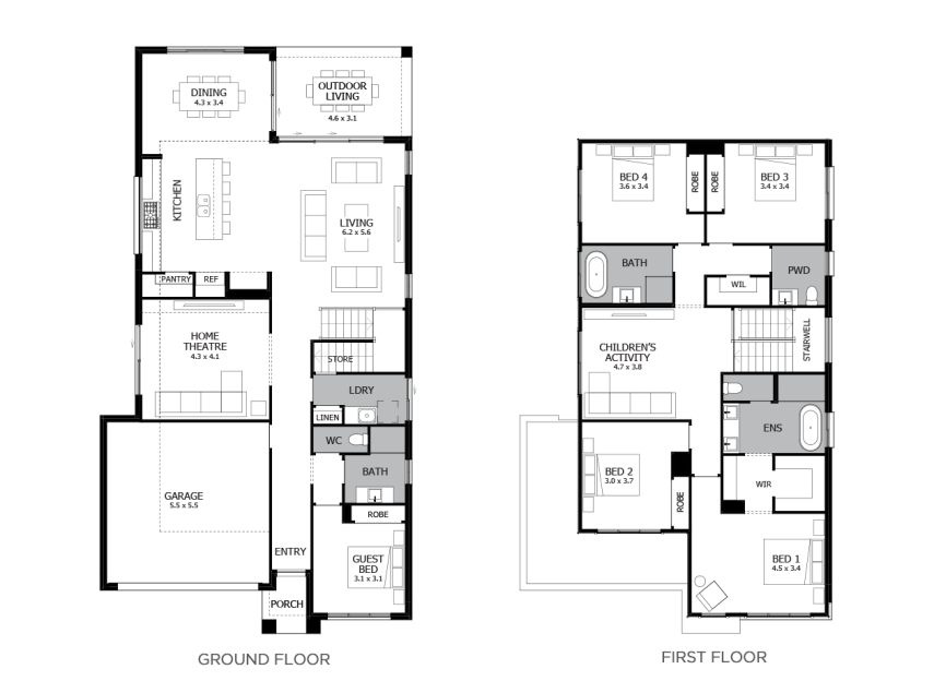 Lido-34-double-storey-home-design-floor-plan-LHS