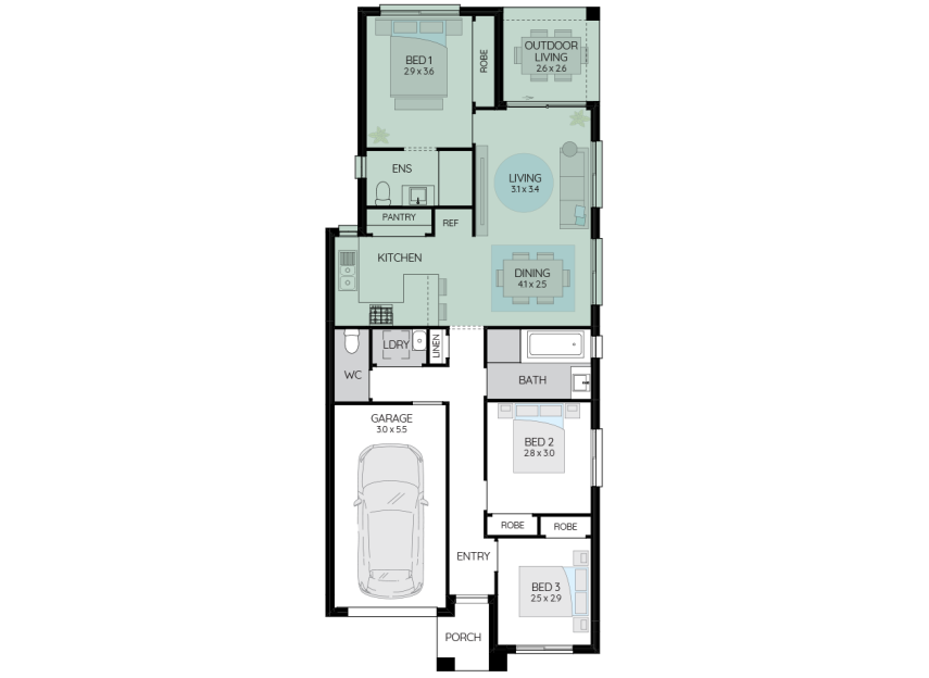 positano-single-storey-house-design-option-1-lhs