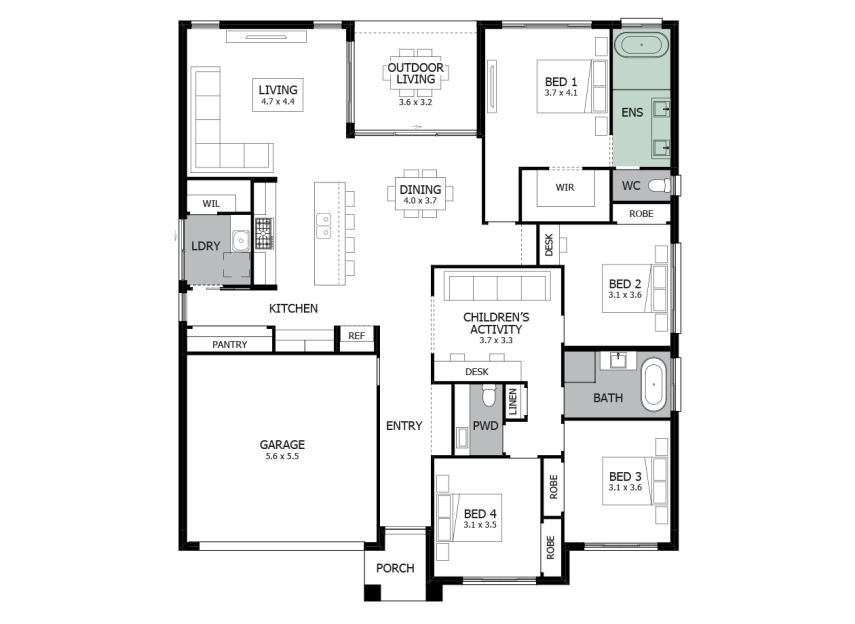 broadbeach-single-storey-house-design-option-1-LHS