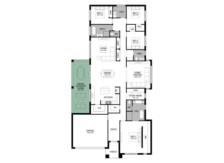 carrington-promenade-ONE-single-storey-house-design-option-1-LHS