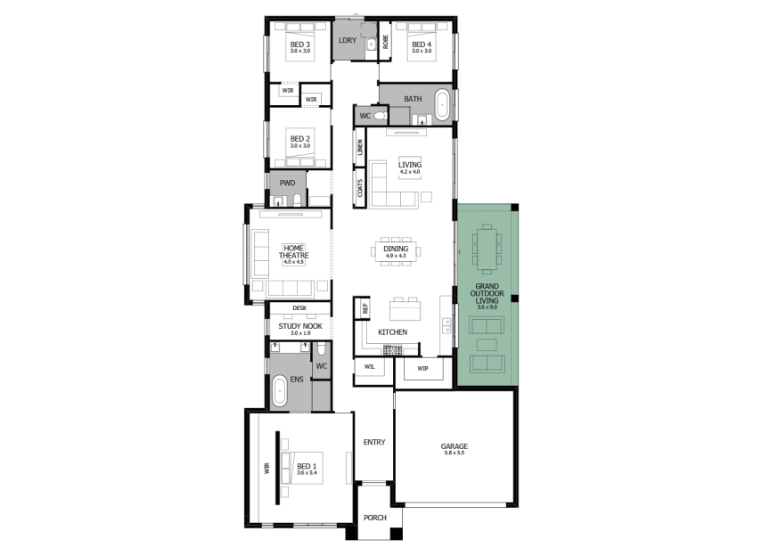 carrington-promenade-ONE-single-storey-house-design-option-1-RHS