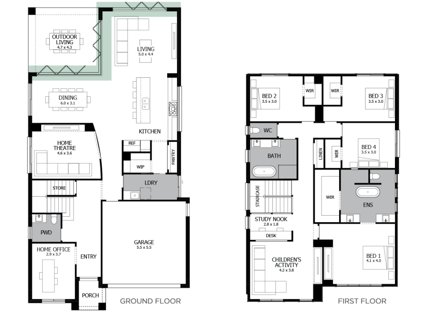 	chevron37-double-storey-option-1-house-plan-rhs