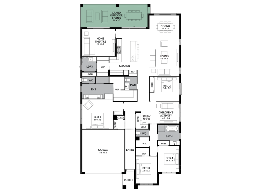 oasis-31-single-storey-house-design-option-1-LHS