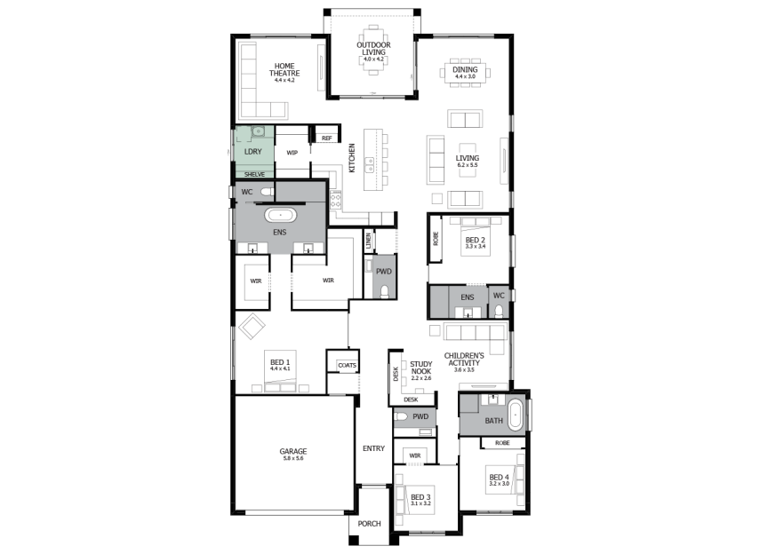 oasis-37-single-storey-house-standard-plan-option-3-lhs