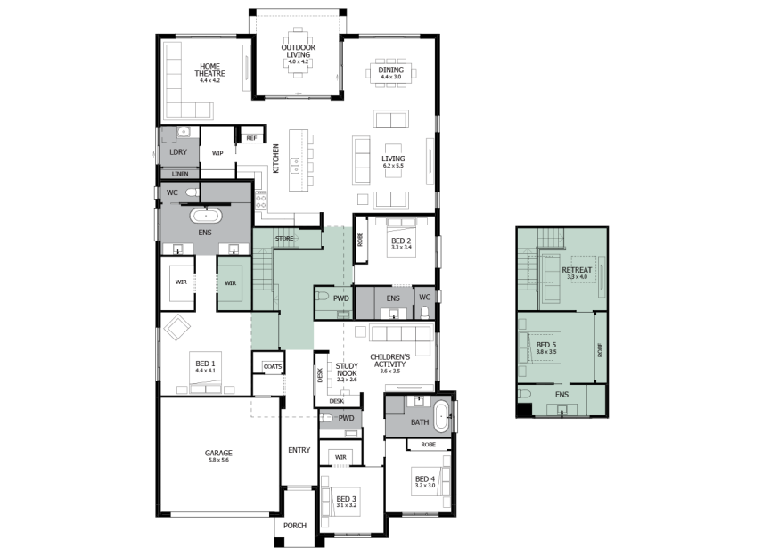 oasis-37-single-storey-house-standard-plan-option-6-lhs