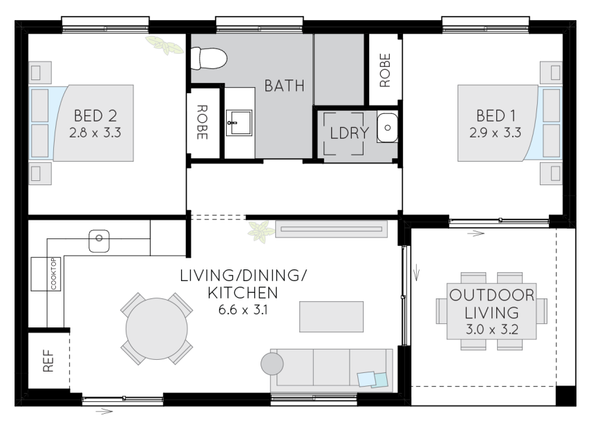 Banksia Granny Flat with 2 Bedrooms