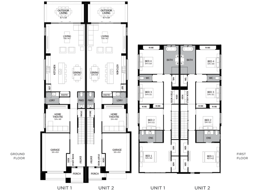 Orlando Duplex Floor Plans