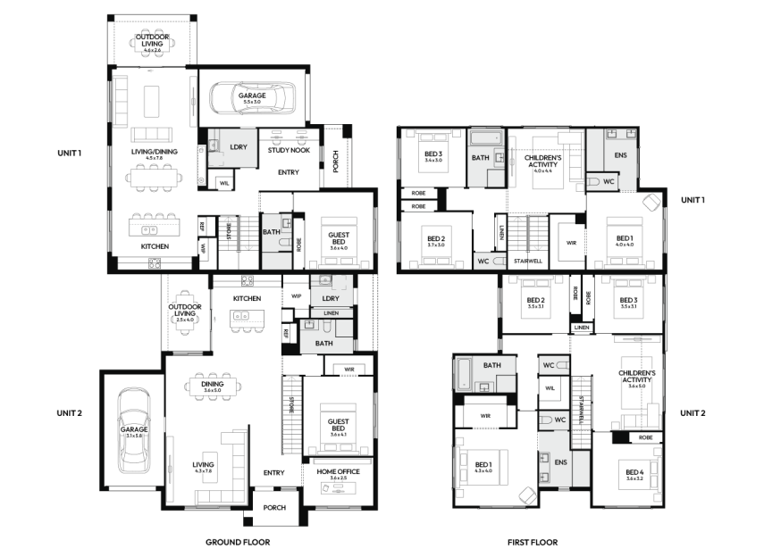 oakland-corner-block-duplex-home-design-floorplan-standard-LHS