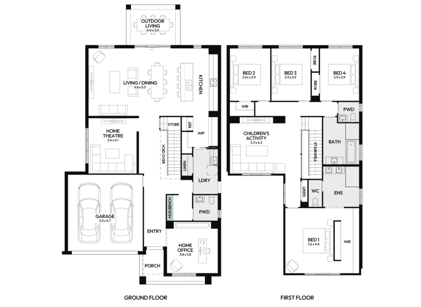 Freshwater-35-double-storey-home-design-floorplan-option-10-LHS