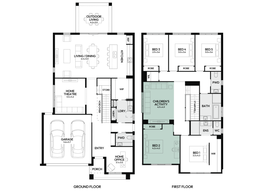 enigma-35-double-storey-home-design-floorplan-option-4-LHS