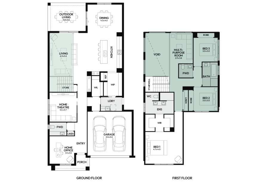 Brighton-35-double-storey-home-design-floorplan-option-11-RHS