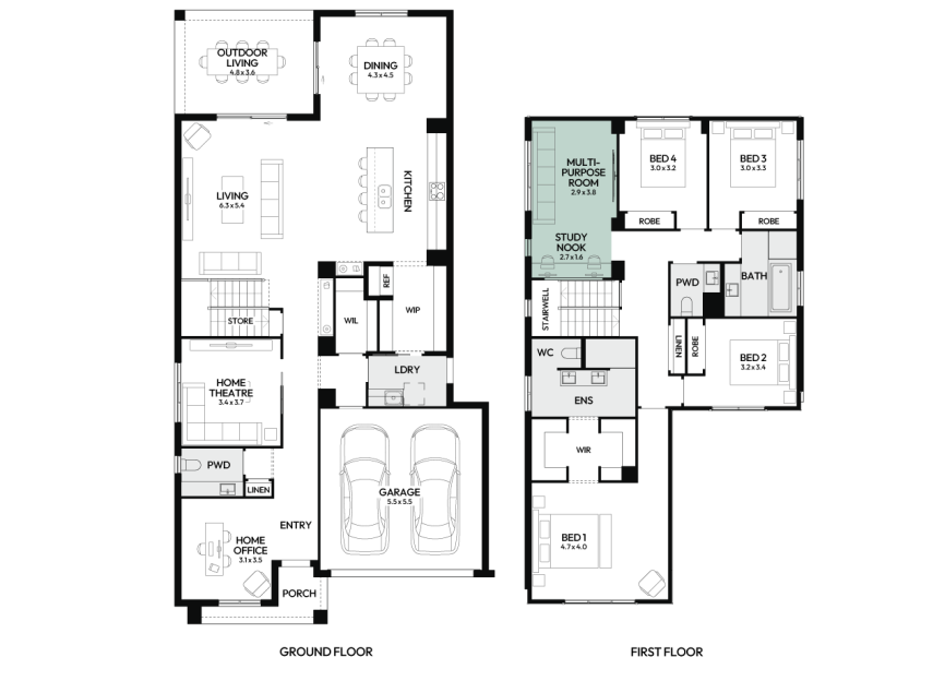 Brighton-35-double-storey-home-design-floorplan-option-15-RHS