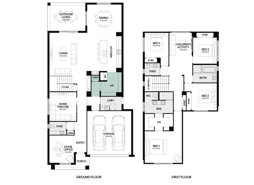 Brighton-35-double-storey-home-design-floorplan-option-2-RHS