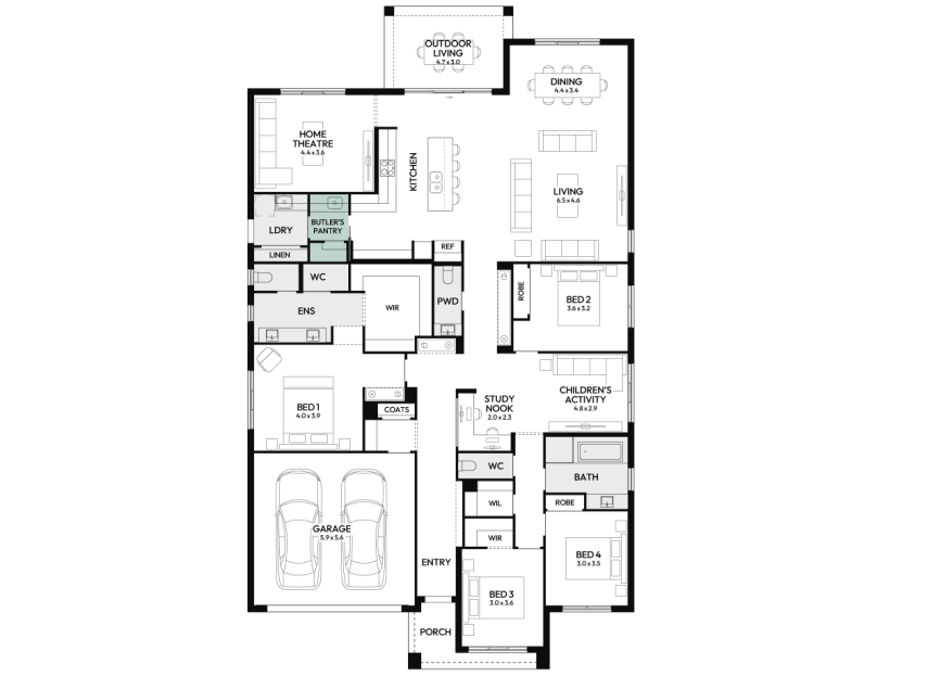 oasis-33-single-storey-home-design-floorplan-option-2-LHS