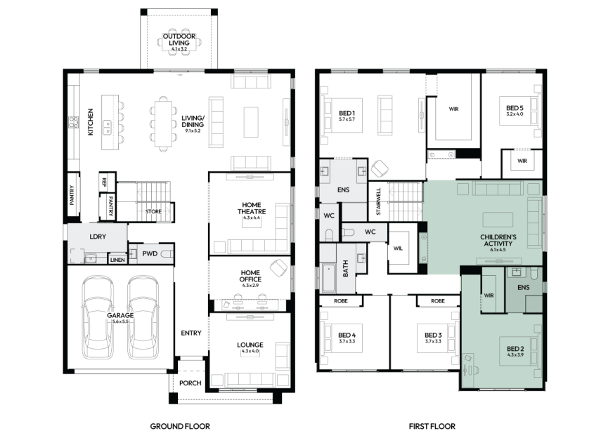 charisma-46-double-storey-home-design-floorplan-option-2-LHS