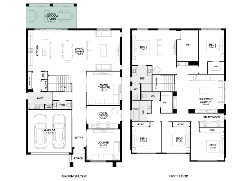 charisma-46-double-storey-home-design-floorplan-option-6-LHS