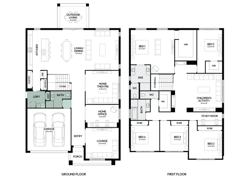 charisma-46-double-storey-home-design-floorplan-option-8-LHS