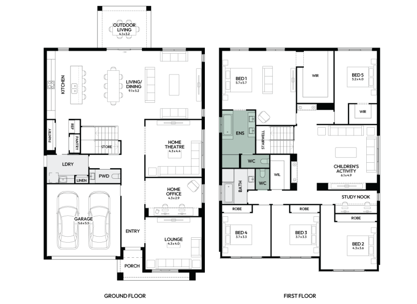 charisma-46-double-storey-home-design-floorplan-option-9-LHS