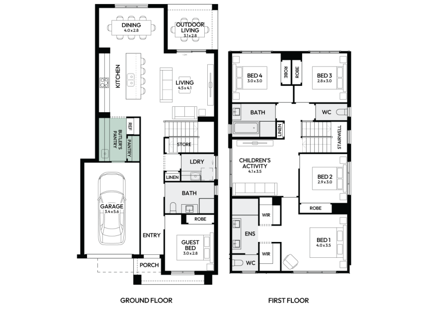 lido-25-double-storey-home-design-floorplan-option-1-LHS