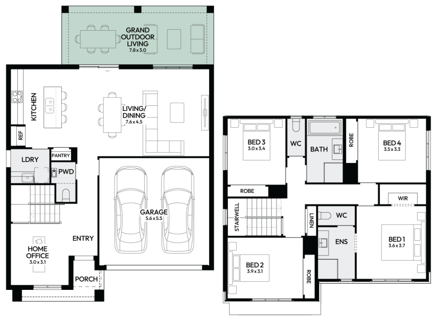 zephyr-24-double-storey-home-design-floorplan-option-2-RHS