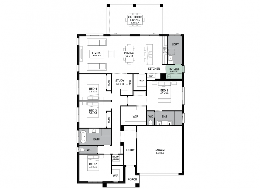 Option 1-Butlers Pantry-RHS
