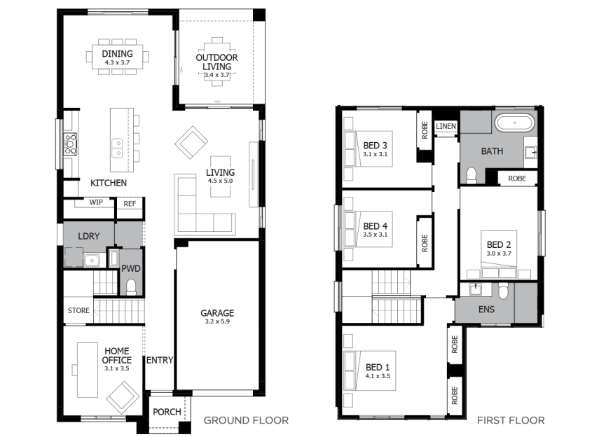 Charleston Double Storey House Design with 4 Bedrooms | MOJO Homes