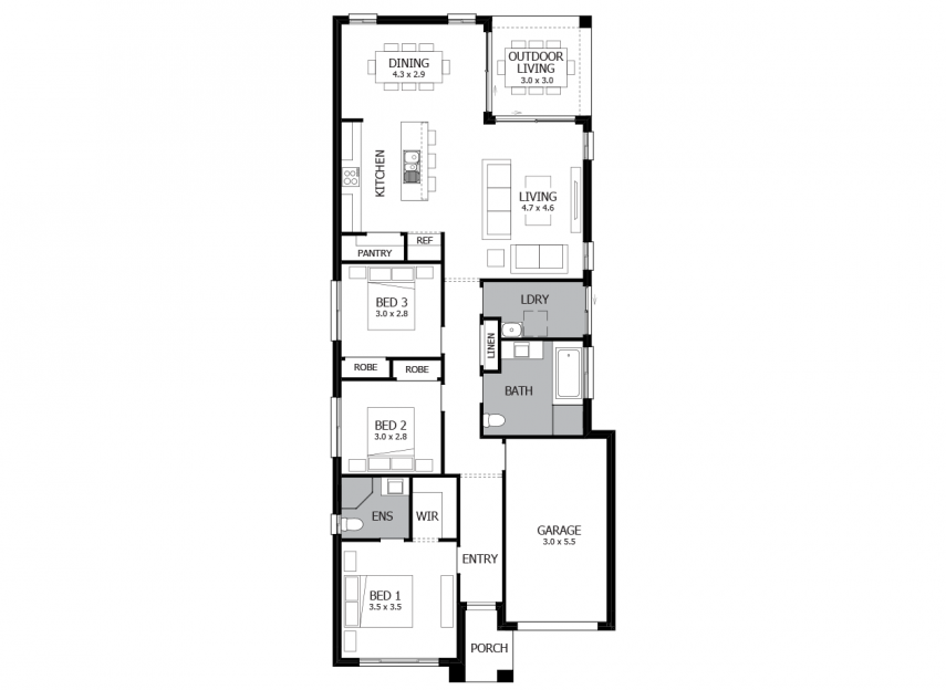 Jazz 17-Single Storey House Plan-RHS