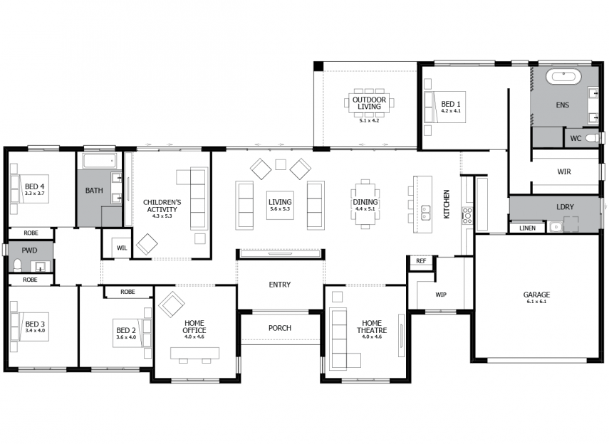 Locksley Acreage Home Design with 4 Bedrooms MOJO Homes